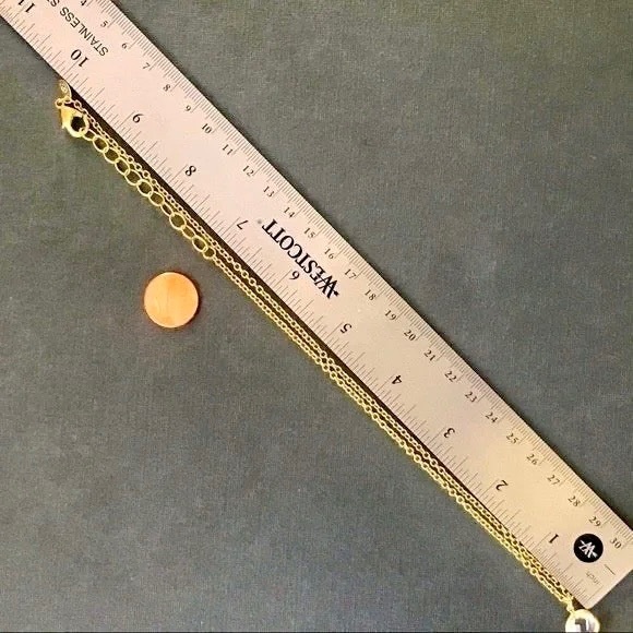 RIVKA FRIEDMAN 18K GOLD CLAD PENDANT NECKLACE LARIAT CHAIN STATEMENT NECKLACE - Picture 5 of 9